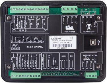 Контролер генератора DC60D Mebay Контролер генераторної установки Uint LCD дисплей Плата контролера двигуна Частини генераторної установки DC60DR з інтерфейсом RS485 (колір DC62DR з RS485)