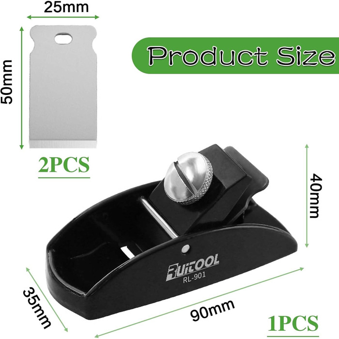 Міні-рубанок по дереву з 2 лезами, ручний рубанок малий, рубанок по дереву, міні-рубанок по дереву, ручний теслярський рубанок, ручний рубанок по дереву для обрізки та стругання
