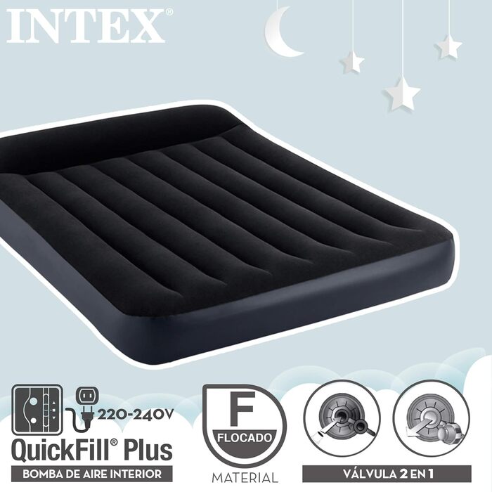 Опора для подушки Intex Classic з Fiber-Tech RP, надутий розмір 137 см x 191 см x 25 см (64148ND)