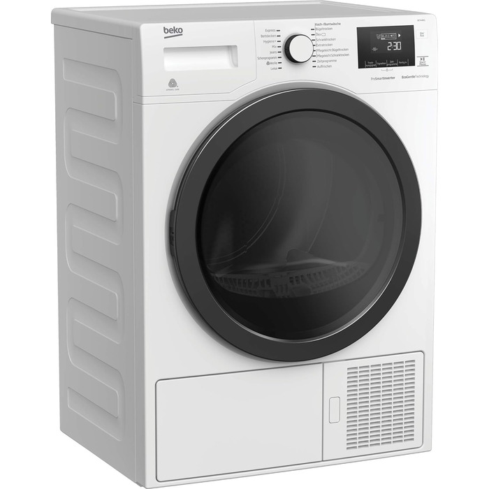 Сушильна машина Beko B3T42240S b300 до 7 кг, клас енергоспоживання A, з тепловим насосом підходить для алергіків, 14 програм,  дизайн преміум-класу, білий