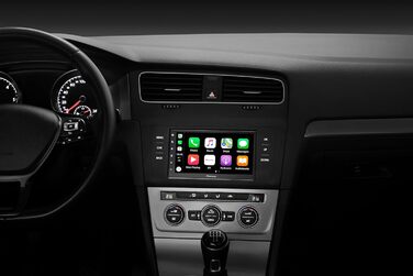 Дюймовий 2-DIN медіа-ресивер з Apple CarPlay, Android Auto, DAB і Bluetooth (включаючи відеореєстратор), 250DAB, 6,8-