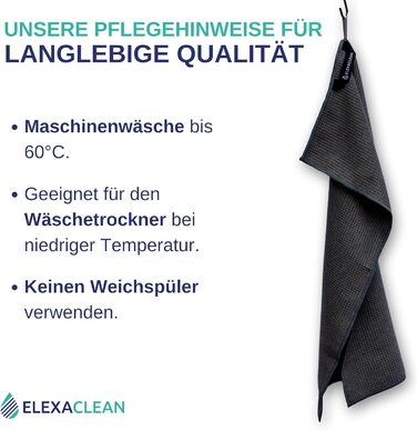 Кухонні рушники ELEXACLEAN (набір з 3 шт. , 68x42 см, антрацит/темно-сірий) М'які кухонні рушники з мікрофібри, вафельні рушники Кухонні рушники Антрацит / темно-сірий 68x42 см (3 шт. в упаковці)