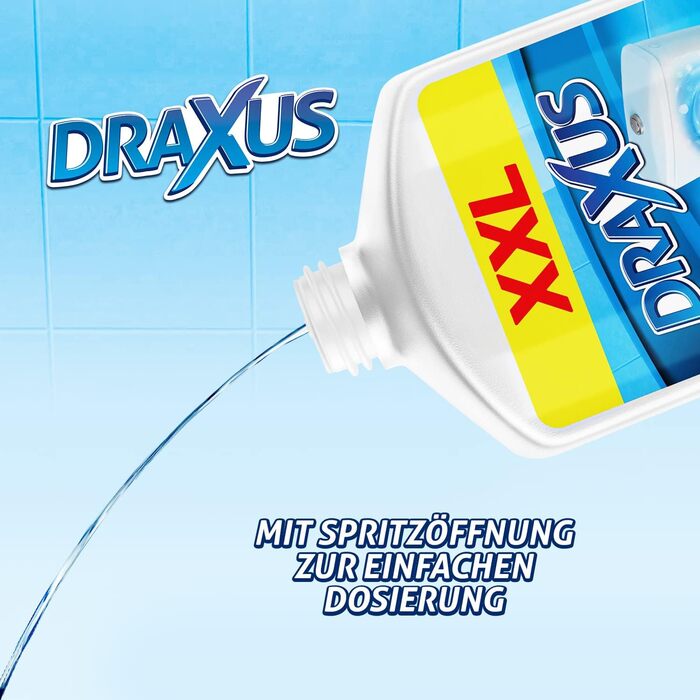 Очищувач бачків DRAXUS у пляшці розміру XXL (1.0 л) I Надзвичайно сильний засіб для видалення накипу з цистерни I Ретельно видаляє вапняний наліт і відкладення