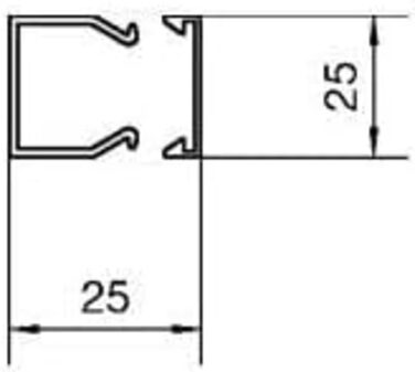 Кабельний канал Hager LF2502509016 (Д x Ш x В) 2000 x 25 x 25 мм 2м Білий