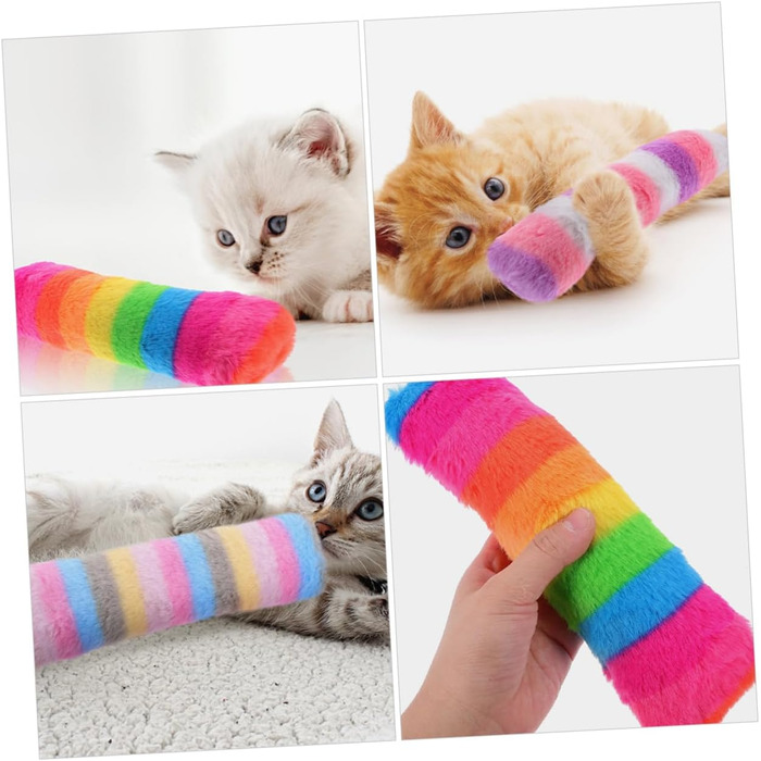 Плюшеві іграшки для домашніх тварин Kitten Kicker Toy Інтерактивні іграшки для домашніх тварин Плюшеві фігурні іграшки Cat Pillow Плюшеві іграшки Kitten Bite Toy Bite-Resistant Pillow, 6pcs