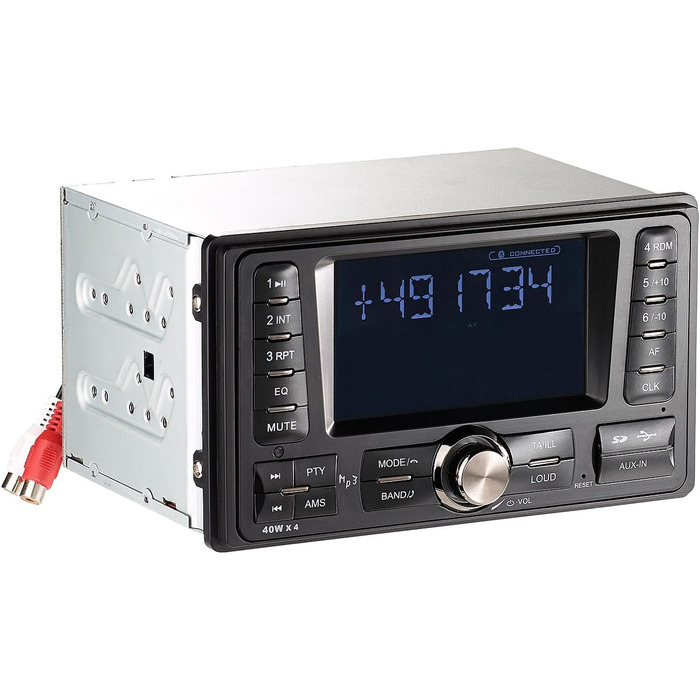 Автомагнітоли Creasono 2 DIN 2-DIN MP3 автомагнітола CAS-4380.bt з RDS, Bluetooth (повернення при доставці) (автомагнітола BT, автомагнітола з гучним зв'язком, автомобільні системи гучного зв'язку)