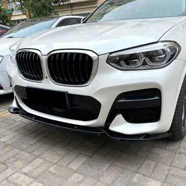 Передній спойлер передньої губи автомобіля для BMW X3 X4 G01 G02 M Pack 2018-2021, Протектор переднього губного спойлера Автомобільний стиль Насадки на кузов, A/Чорний звичайний A/Чорний