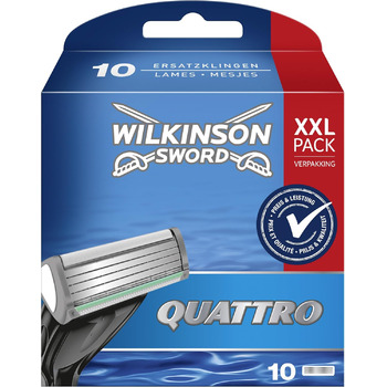 Бритвені леза Wilkinson Sword Quattro для чоловіків, 10 шт.