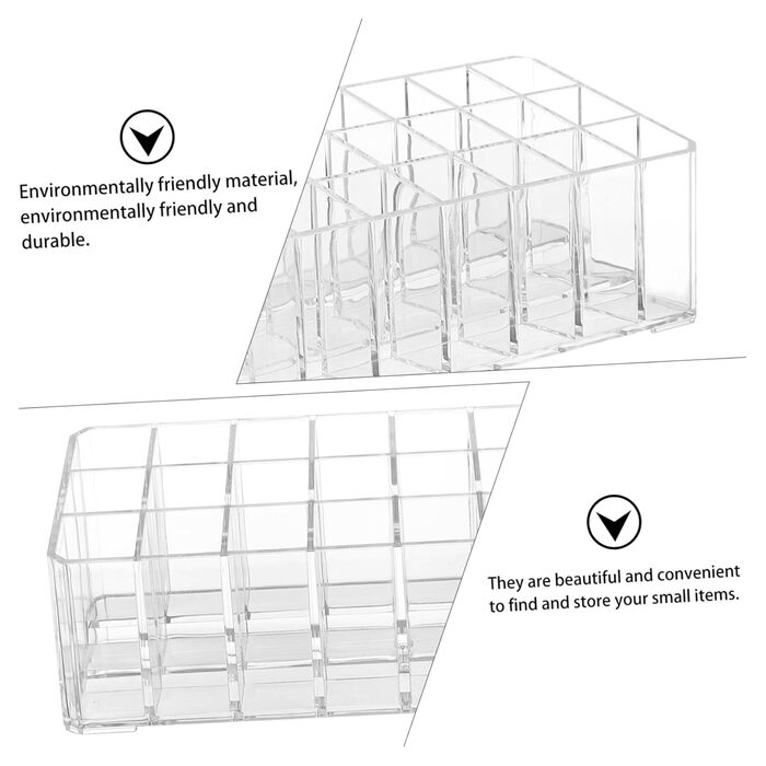 Підставка для губної помади DOITOOL 24 Підставка для демонстрації губної помади Тримач для рідкої помади Пензлик для макіяжу на полиці Контейнер для зберігання губної помади Тримач губної помади Сітка