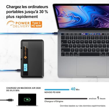 Портативний мобільний блок живлення з розеткою 220 В/100 Вт, USB-C PD 60 Вт, 2 X USB-A ЧОРНИЙ, 148Wh 40000mAh Power Bank