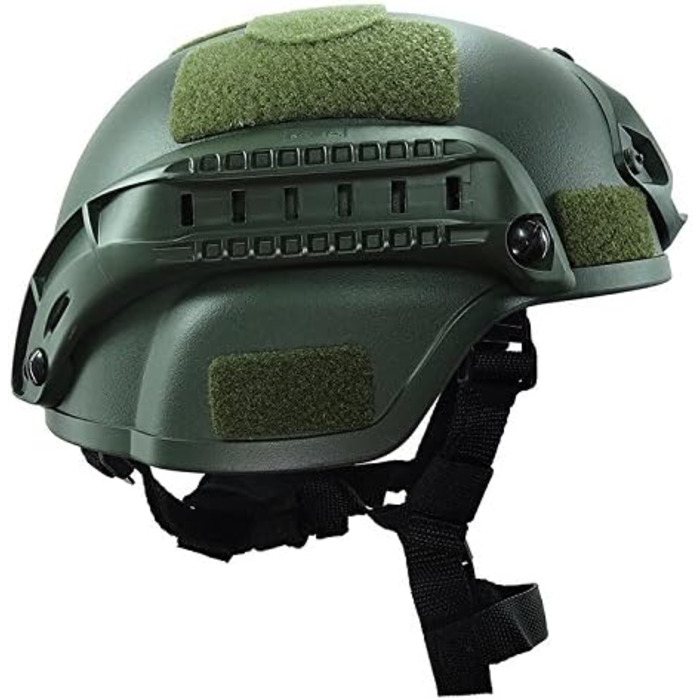 Шолом з бічною рейкою та кріпленням NVG OD, 2000 Style Softair Tactical Combat Army Military Airsoft Paintball