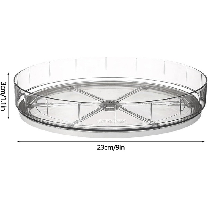 Органайзер для поворотного столу EsEico, органайзер для поворотного столу для холодильника Органайзер для косметичної косметики - обертовий лоток на 360, кухонний контейнер для зберігання скляної закуски, лоток для їжі