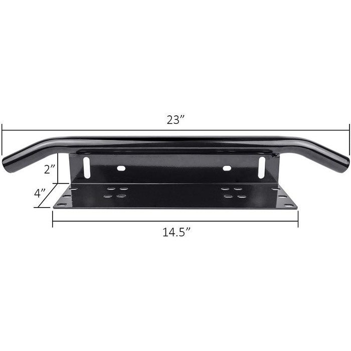 Універсальний алюмінієвий тримач номерного знака Тримач номерного знака для легкових автомобілів, вантажівок, вантажівок, тракторів, тракторів докладніше, чорний
