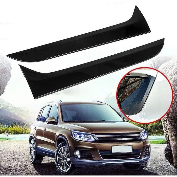 Спойлер заднього скла для VW Для Tiguan MK1 2012-2016 1 пара автомобілів Бічний спойлер заднього скла Повітряний спліттер Бічні закрилки заднього скла Автозапчастини Автомобільний спойлер заднього скла крило (колір глянцевий чорний)