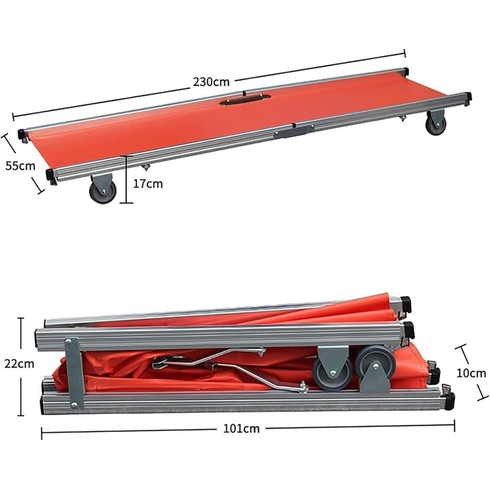 Носилки HFLKKC, телескопічні складні, з колесами, Пожежний коридор, Аварійно-рятувальні роботи, Строп першої допомоги, Дитяче ліжечко для порятунку життя, A