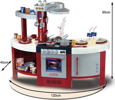 Ігрова кухня з кухонними приладами Варильна поверхня зі звуком Вкл. ігрові кухонні аксесуари Іграшки для дітей від 3 років і старше Одномісні, 9155 Miele Kitchen Gourmet International