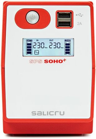 ДБЖ SALICRU SPS 1200 SOHO (лінійний інтерактивний ДБЖ 500 ВА - 2200 ВА з подвійним зарядним пристроєм USB) (650 ВА)