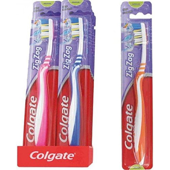 Зубна щітка Colgate Zig Zag Medium Multicolor ука (12 уп), 12 шт.