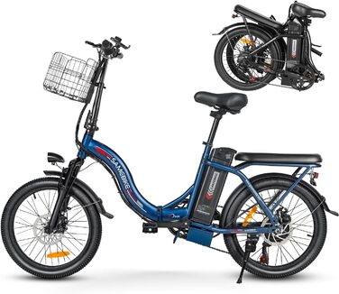 Електричний велосипед CY20 Fat Tire 20 дюймів 36V / 13Ah темно-синій