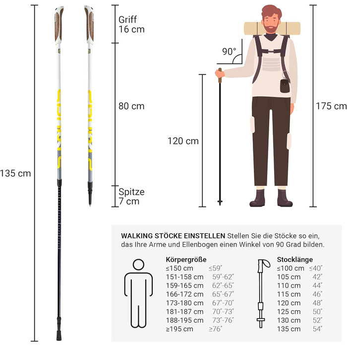 Палиці для скандинавської ходьби Nordic Walking Poles, легкі, з сумкою для перенесення