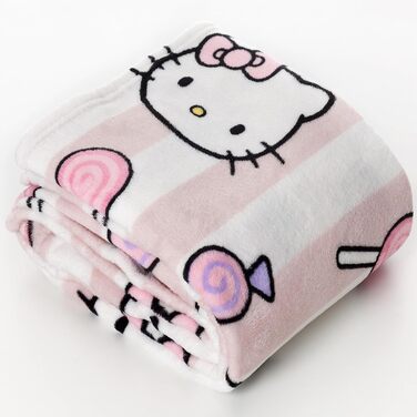 Покривало Кенгуру Hello Kitty, рожеве, м'який плед 130х170см, покривало з мікрофібри, плед покривало або покривало диван. Якість з сертифікатом випробувань kotex, Sanrio 130x170 см Рожевий плед