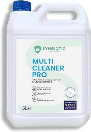 Універсальний концентрат SYNBIOTIC SHIELD Multicleaner Pro 5 л для чищення корисними бактеріями для миття підлоги, туалету, скла для ванної кімнати