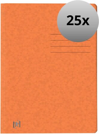 Оксфордська папка А4, виготовлена з картону, в асортименті 25 шт. (помаранчева, одинарна)