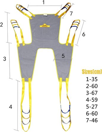 Ремінь для перенесення підйому пацієнта на все тіло, ремінь для перенесення медичного обладнання, ремінь для перенесення душу та туалету для підйому обладнання з підголівником для людей похилого віку з обмеженими можливостями, вантажопідйомність