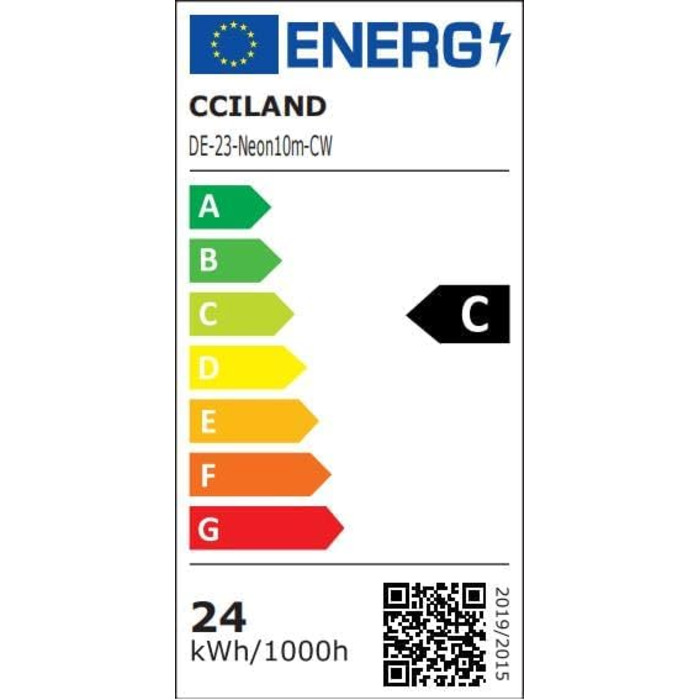 Світлодіодна стрічка CCILAND 10 м, неонова стрічка 24 В з можливістю затемнення 2700k, силіконова гнучка світлодіодна стрічка водонепроникна для домашньої кухні, внутрішньої кухні, зовнішнього декору своїми руками (теплий білий) (10 м білий)