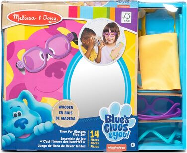 Ігровий набір Clues & You від Melissa & Doug Blue Час для окулярів дерев'яні іграшки рольові іграшки для дітей 3 подарунок для хлопчиків або дівчаток FSC-сертифіковані матеріали