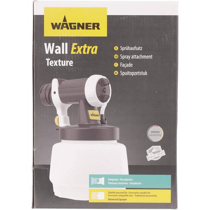 Насадка-розпилювач WAGNER Wall Extra Texture для декоративних штукатурок і фактурних фарб, аксесуар для фарборозпилювачів WAGNER WallSprayer, ємність 1300 мл