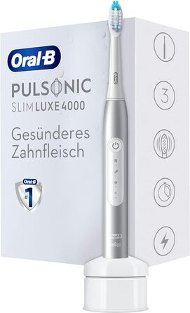 Електрична звукова зубна щітка/електрична зубна щітка, 3 режими чищення для догляду за зубами та здоров'ям ясен, подарунок чоловік/жінка, Platinum 4000 Платина, 4000
