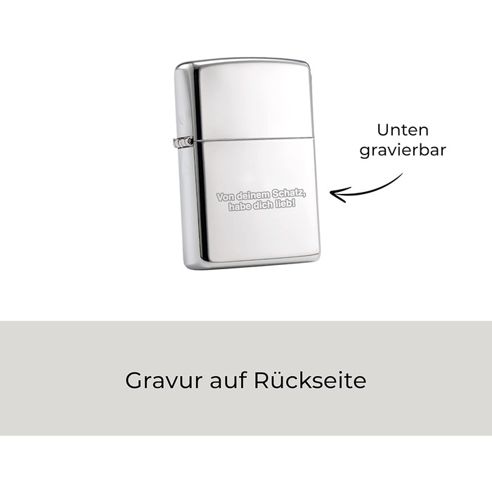З гравіюванням з обох боків з вашим текстом гравіювання справжніми діамантами полірований хром ZIPPO БЕЗ гравіювання подарункового набору спереду та ззаду
