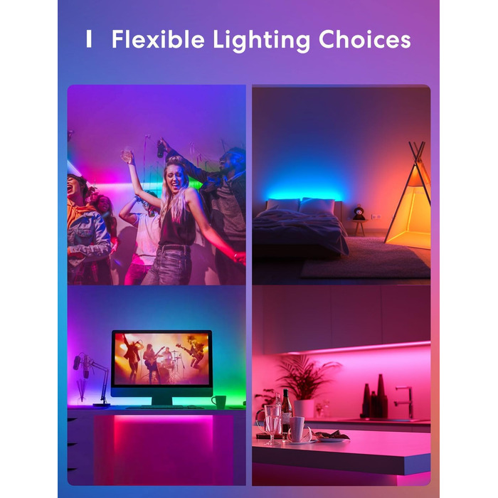 Працює з Apple HomeKit, Wi-Fi Led Strip, Smart RGBWW Strip, сумісними з Alexa та Google, для дому, вечірки, Різдва SMART та для HomeKit 5M, 5m