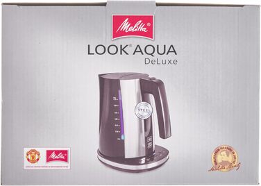 Чайник - MELITTA - Look Aqua DeLuxe 1026-14 з налаштуванням температури (80 C, 95 C, 100 C) для чаю та дитячого харчування та функцією збереження тепла, 1,7 л, 2400 Вт з налаштуванням температури один