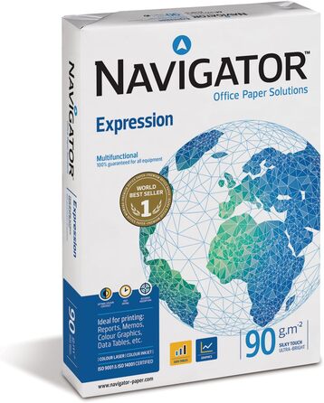 Копіювальний папір NAVIGATOR, 2000 аркушів, 90 г, А5, білий