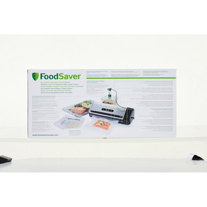 Вакуумний пакувальник FoodSaver з слайсером і зберіганням рулонів з ручним вакуумним пакувальником і функцією маринування Містить вакуумні пакети в асортименті FFS017X, срібний стандарт