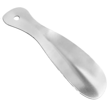 З ручкою, Shoehorn, Shoehorn Ріжк для взуття з довгою ручкою 19 см/42 см зі шкіряним чохлом, металева ложка, дорожній одяг, помічник для взуття, підйомник, довгий костюм для взуття 19см