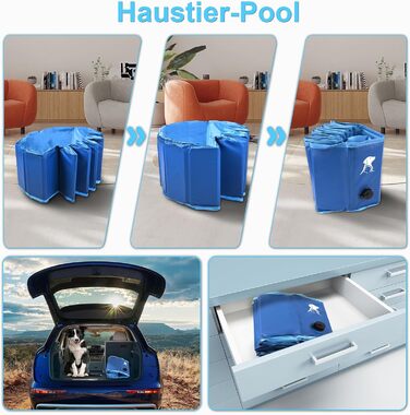 160 * 30CM Dog Bath Bath Stable Swimming Pool Pet Baby Swimming Pool Non-Slip Portable Blue, 160 * 30CM Dog Bath Bath Stable Swimming Pool Pet Baby Swimming Pool Non-Slip Portable Blue