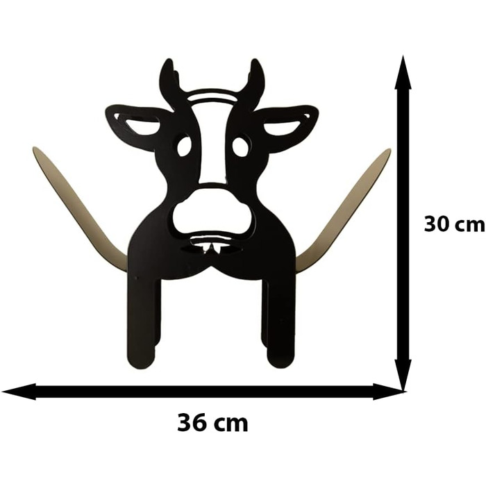 Металевий тримач для туалетних рулонів Garden Mile, кумедна практика, рішення для зберігання у ванній кімнаті, тримач для туалетних рулонів для настінного кріплення або окремо стоячий (тримач для коров'ячого туалетного рулону)