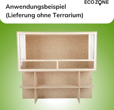 Дерев'яна тумба для тераріуму ECOZONE 100x50x50 см - Тераріуми на п'єдесталі для змій, рептилій та земноводних - OSB каркас