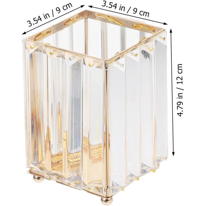 Контейнер для зберігання пензлика для макіяжу Minkissy, Кришталевий тримач для ручки, Футляр для пензлика для макіяжу, Офіс, Стіл, Органайзер, Органайзер для ювелірних виробів, Відро для зберігання, Ручки для нігтів, Подорожі, Білі прикраси