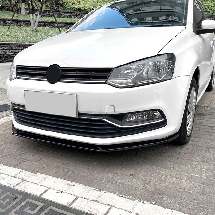 Сумісний з VW Polo 6R 6C 2009-2017, передній спліттер Бампер Губа Губа Бампер Автомобільний Передній бампер Спліттер Губний спойлер Обвіс Захисні аксесуари