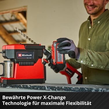 Акумуляторна кавоварка Einhell TE-CF 18 Li-Solo Power X-Change (18 В, 240 мл контейнер для води, для фільтр-кави та кавових капсул, ручка для перенесення, в т.ч. кавова чашка з кришкою, без акумулятора) без акумулятора та зарядного пристрою, в т.ч. чашка 