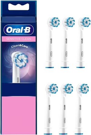 Змінні насадки для електричної зубної щітки Oral-B Sensitive Clean, 6 шт. білі ука (6 упаковок)