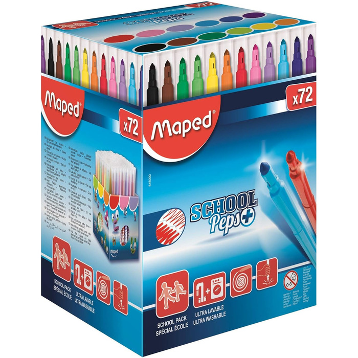 Дисплей 72 шт., 845000 Fibre Pen COLOR'PEPS Long Life