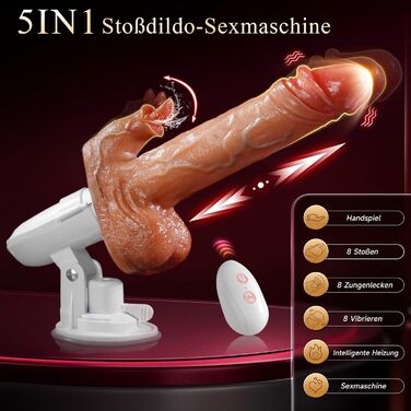 Для жінок, чоловіків, Vibrator Sets for Women Clitoris, Anal Dildo Sex Toys, Vibrators Sex Machine, 8 Thrusting Function Licking Vibration for Women, Sex Toys