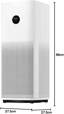 Очищувач повітря Xiaomi Smart Air Purifier 4 Pro (видаляє до 99,97 шерсті домашніх тварин, пилок, пил, віруси та аерозолі PCADR 500 м/год, FCADR 185 м/год, оптимально для 60 м, сенсорний дисплей, додаток/голосове керування)