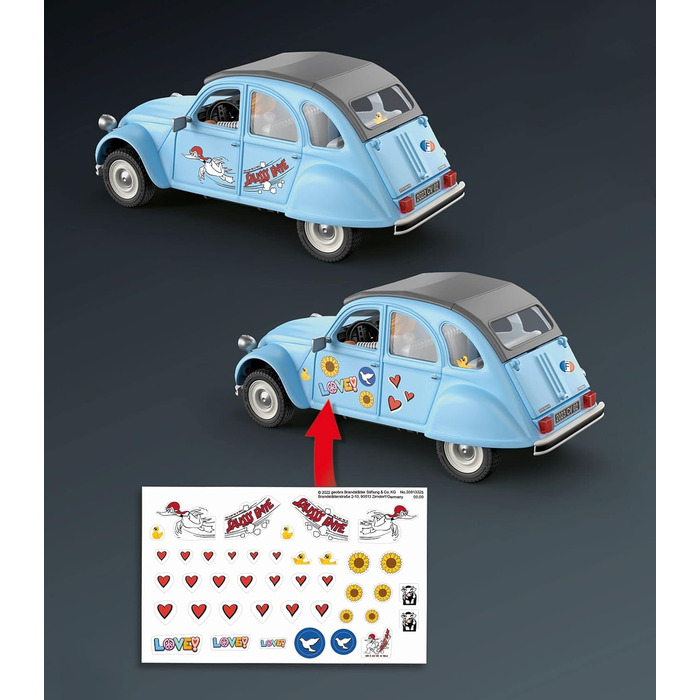 Класичний автомобіль 70640 Citron 2 CV, качка зі знімним капотом, колекційна річ для любителів автомобілів, іграшка для колекціонерів та дітей віком від 5 років