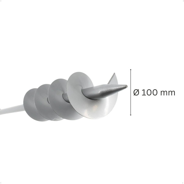 Свердло Rekord Ground Hole Hole Drill (Ø 100 мм) зі сталі з порошковим покриттям, гнучка дерев'яна ручка, довжина приблизно 99 см